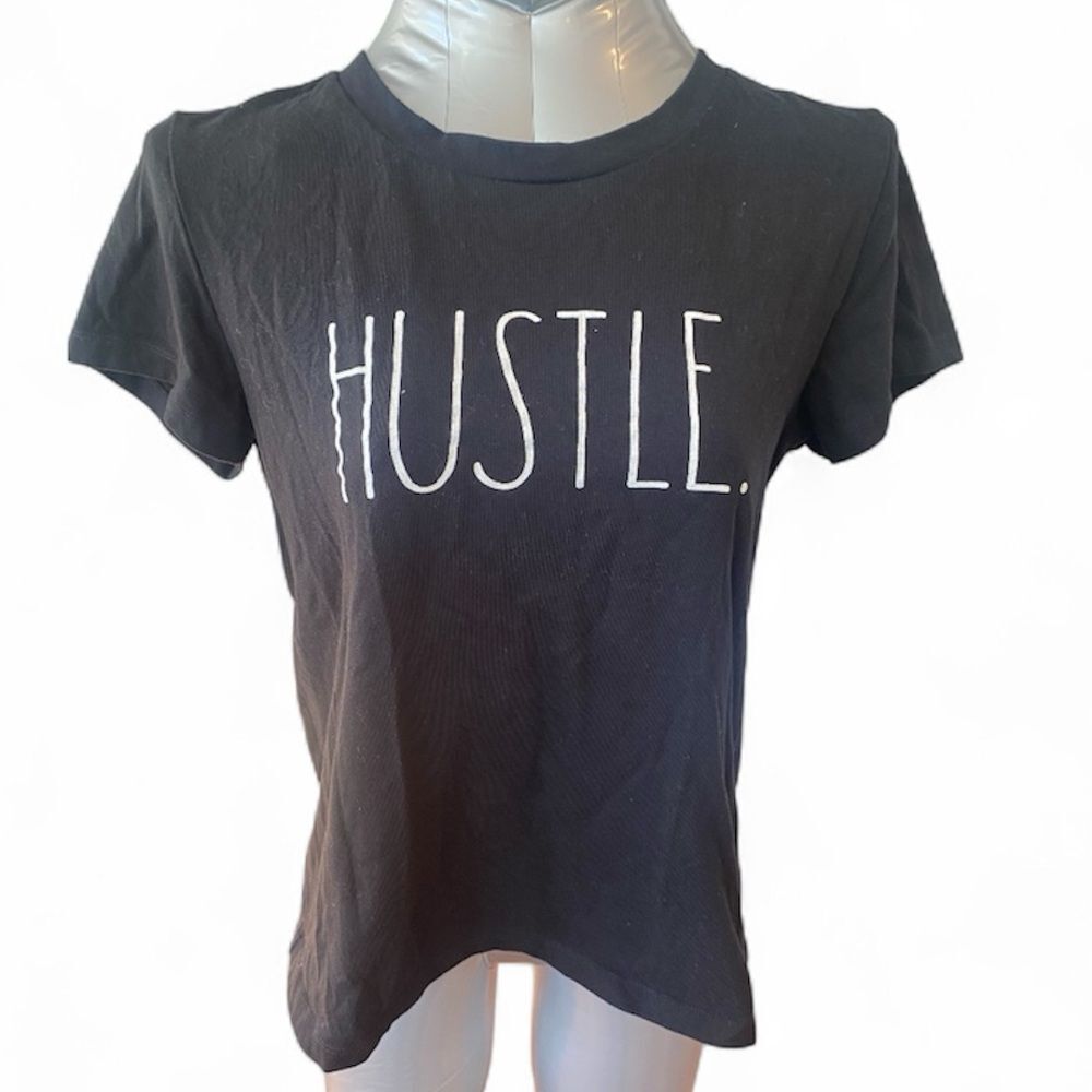 Rae Dunn Black Hustle Graphic T-Shirt